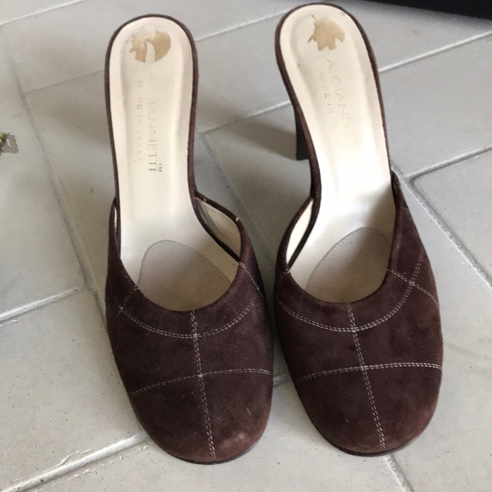 A. Giannetti  Suede slip on heels